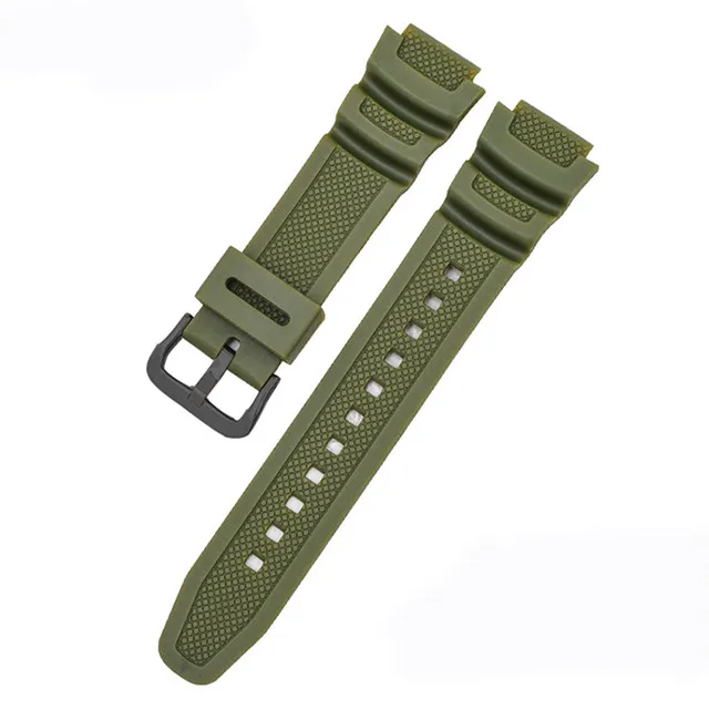 Horlogeband 18mm voor CASIO AE1200/1300/1000 W-219 Vervanging Siliconen Rubber Horlogeband heren Polsbandje armband Accessorie