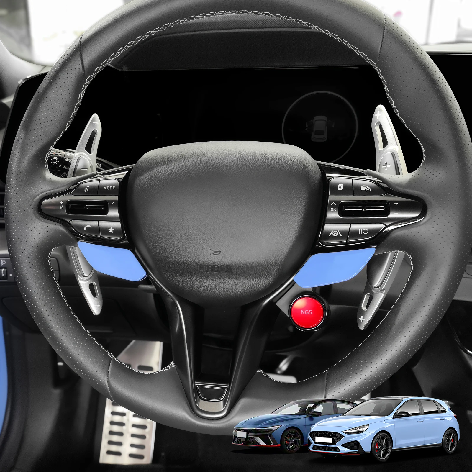 

2Pcs Aluminum Paddle Shifter Extensions For Hyundai Veloster N 2019-2023 & Elantra N 2020-2025 Racing Upgrade