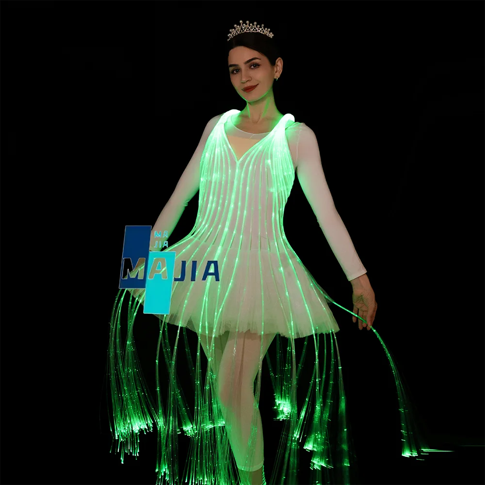 Professionele glasvezel dansrok aangepaste kleurverandering afstandsbediening tutu voor balletshow podiumvoorstelling kostuum