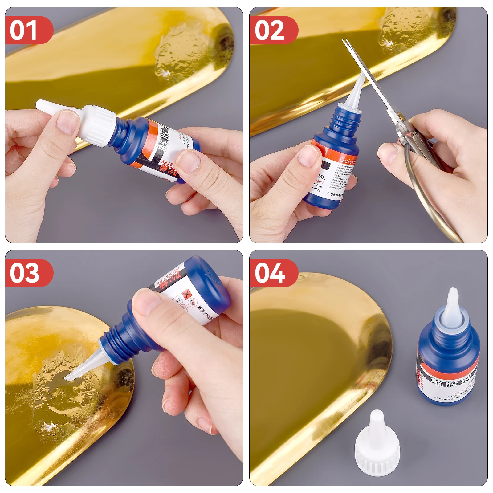 30ml Super Glue Remover Cleaner Glue Adhesive Debonder for Resin Liquid Glue UV Adhesive 502 Glue Nail Free Glue