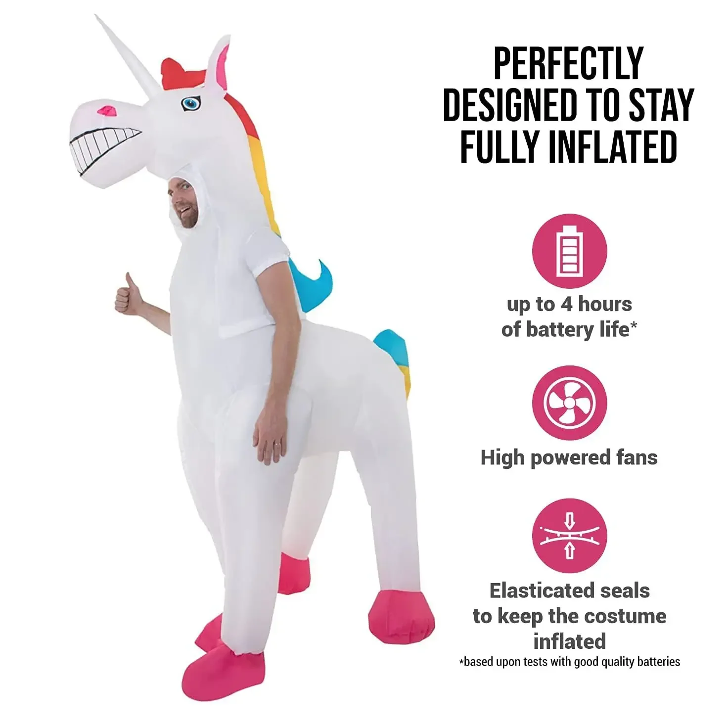 Adult Unicorn Inflatable Costume Anime Costume Fancy Dress Role-play Funny Cartoon Mascot Halloween Masquerade Cosplay Costume