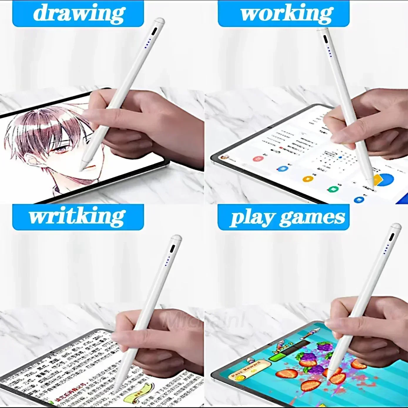 For Xiaomi Pad 6 Stylus Pen for Samsung Pad Without Palm Rejection Tilt,for Honor Redmi Pad Pen for All Android Tablet Phone Pen