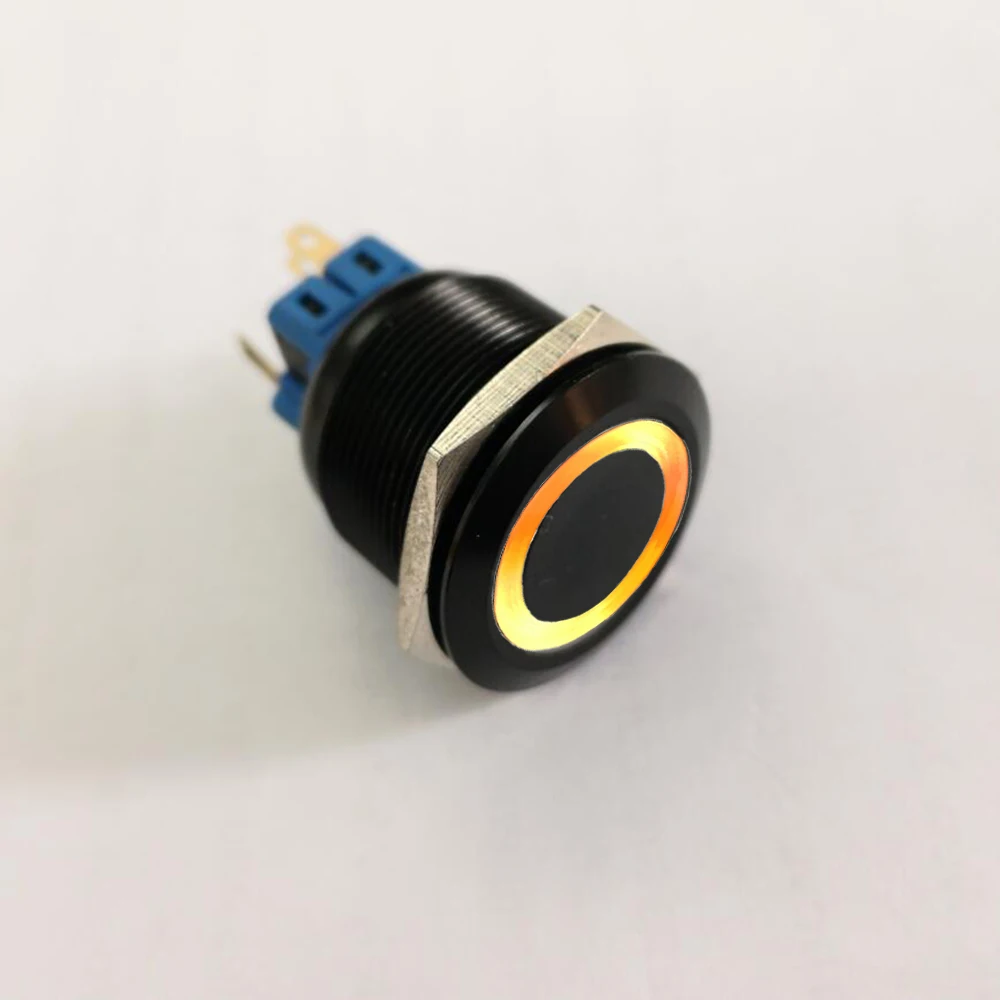 

25mm Momentary Reset/Self Locking Start Electric Switch with 3-220V LED Ring Switch