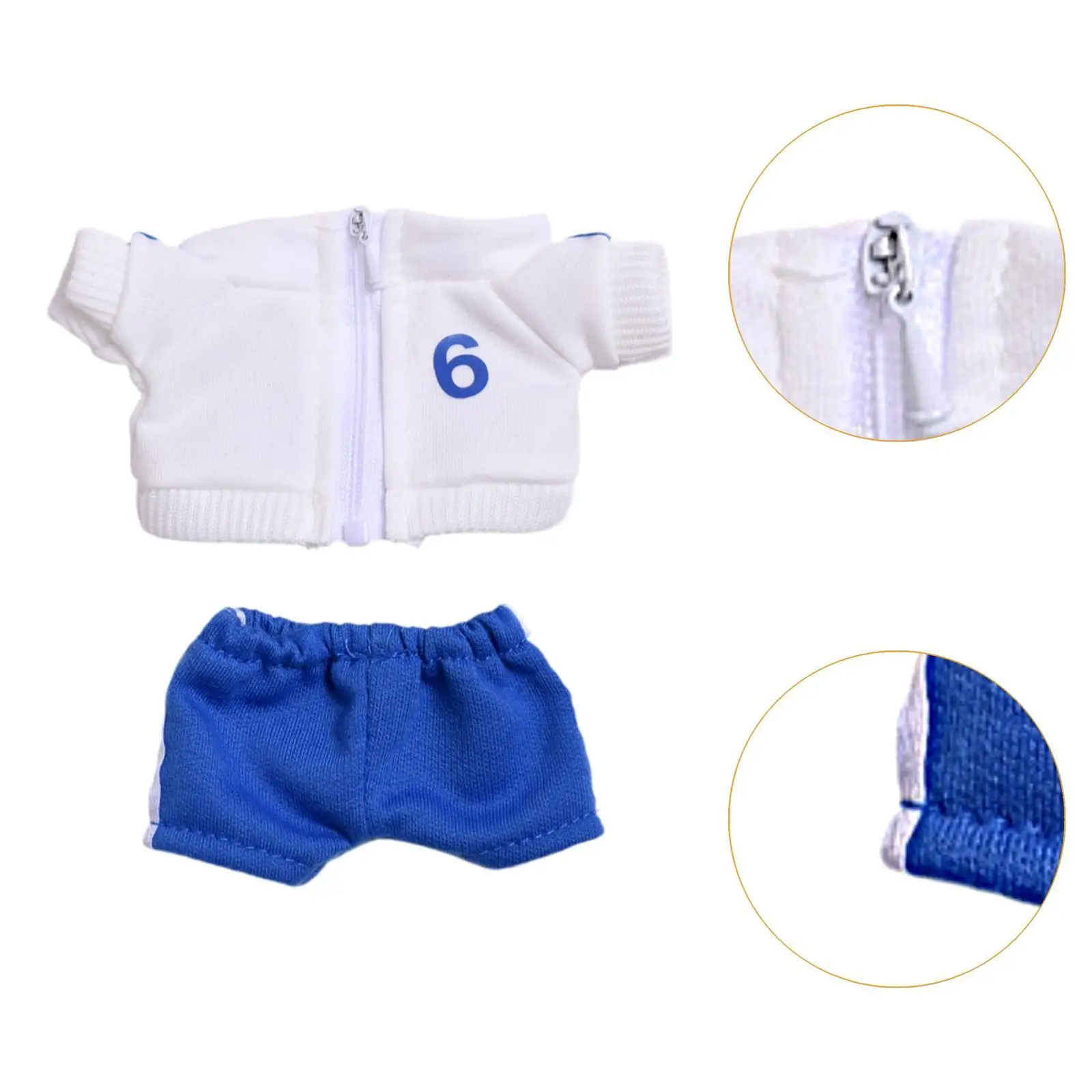 Plush Figure Sportswear and Pants Sportswear Suit Set Fashion for Little Girls Photo Props Doll Costumes Make Your Own Dolls