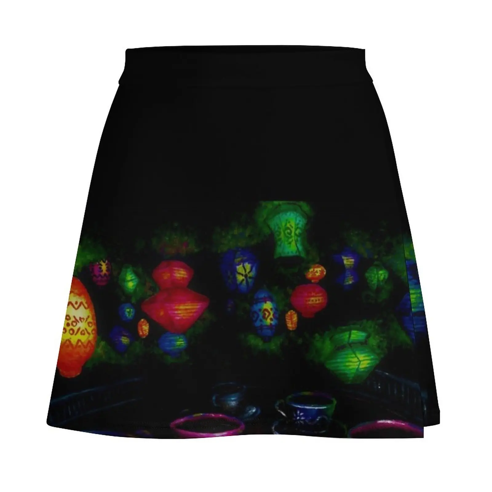 Mad Hatter Spinning Teacups Mini Skirt dress women summer short skirt fairy grunge korean style clothes