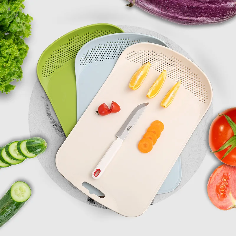 Multifunctional Water Drain Cutting Board Three-in-one Cutting, Washing and Filtering Water Cutting Board Kitchen Tools