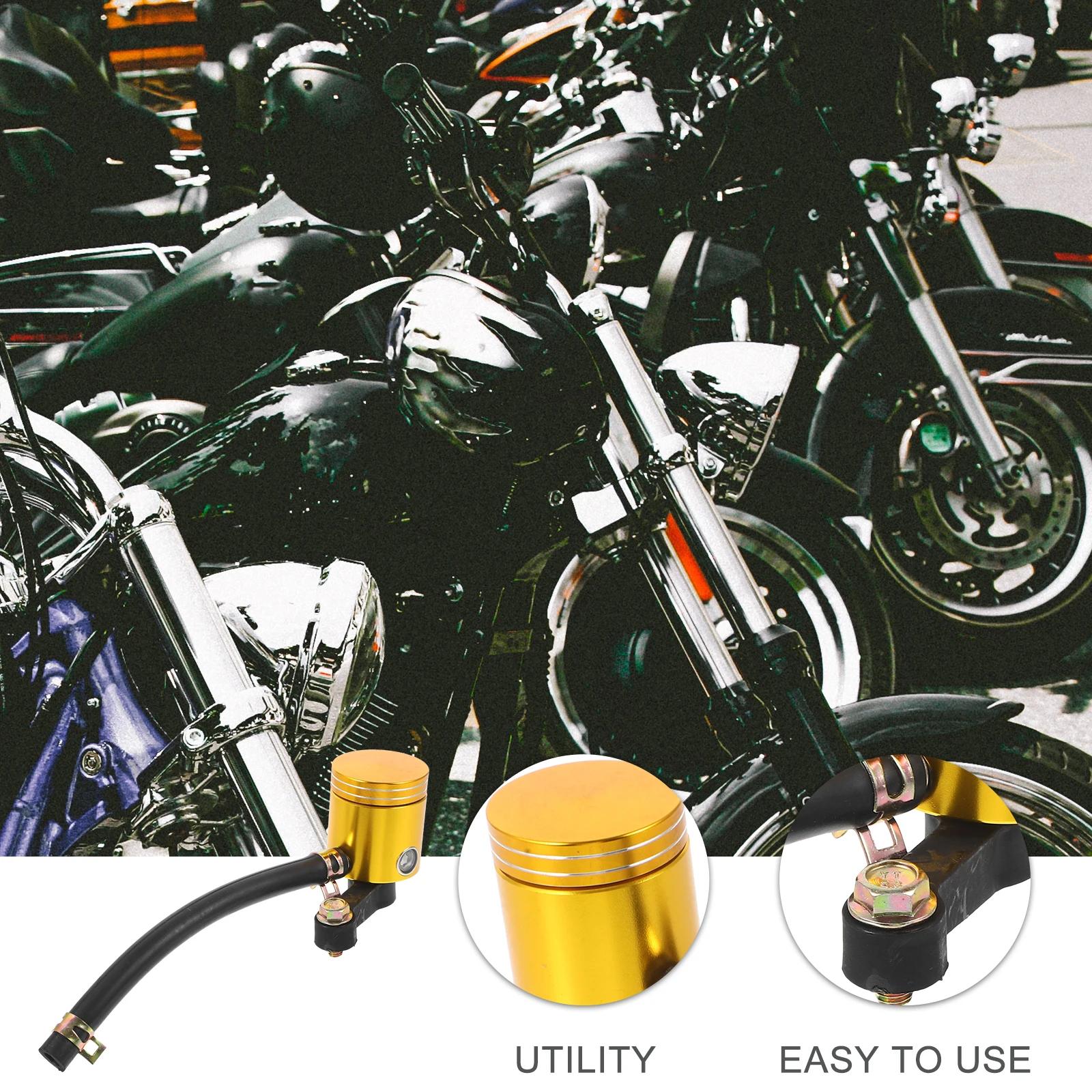 

CNC Oil Cup Aluminum Reservoir for Motorcycle Direct Push Split Bracket Brake Clutch Supplies Accessories