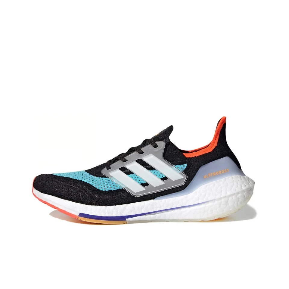 Original Adidas Ultra Boost 2021 Black/Deep Color Men and Women Unisex Casual Comfort Breath Running Sneakers Shoes S23867