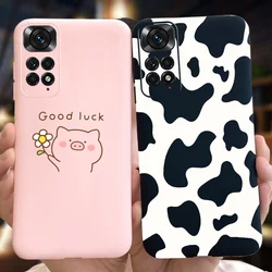 For Funda Xiaomi Redmi Note 11 Case Cute Milk Cow Pets Phone Protective Cover For Xiomi Redmi Note 11 Note11 11S 4G Bumper 6.43