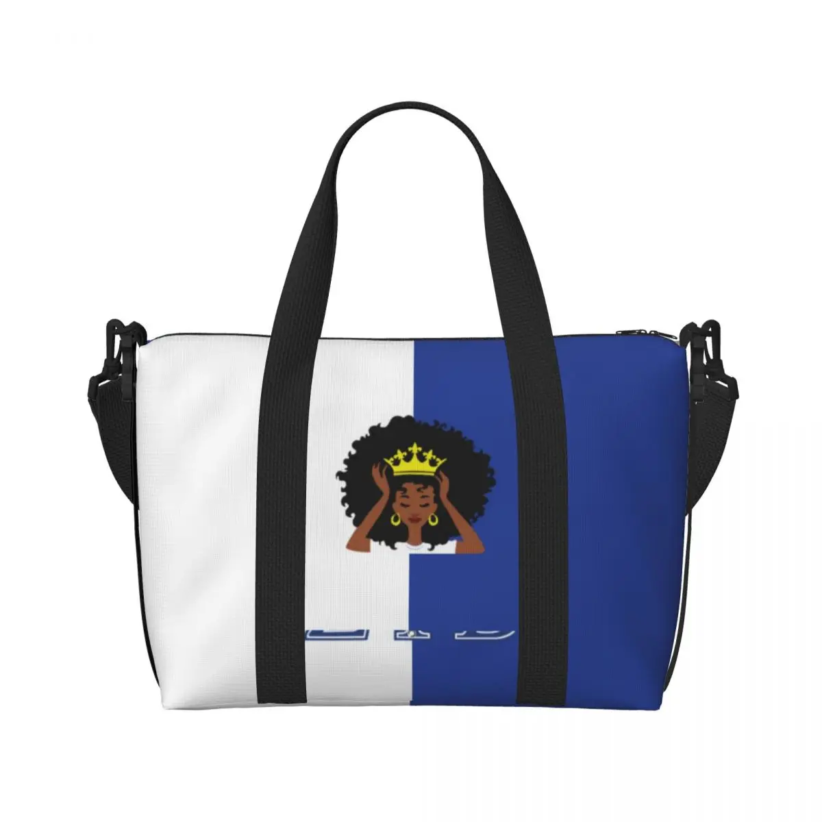 Custom Large Zeta Phi Beta Sorority Tote Bag Women ZOB Greek Letter 1920 Shopper Shoulder Beach Gym Travel Bag