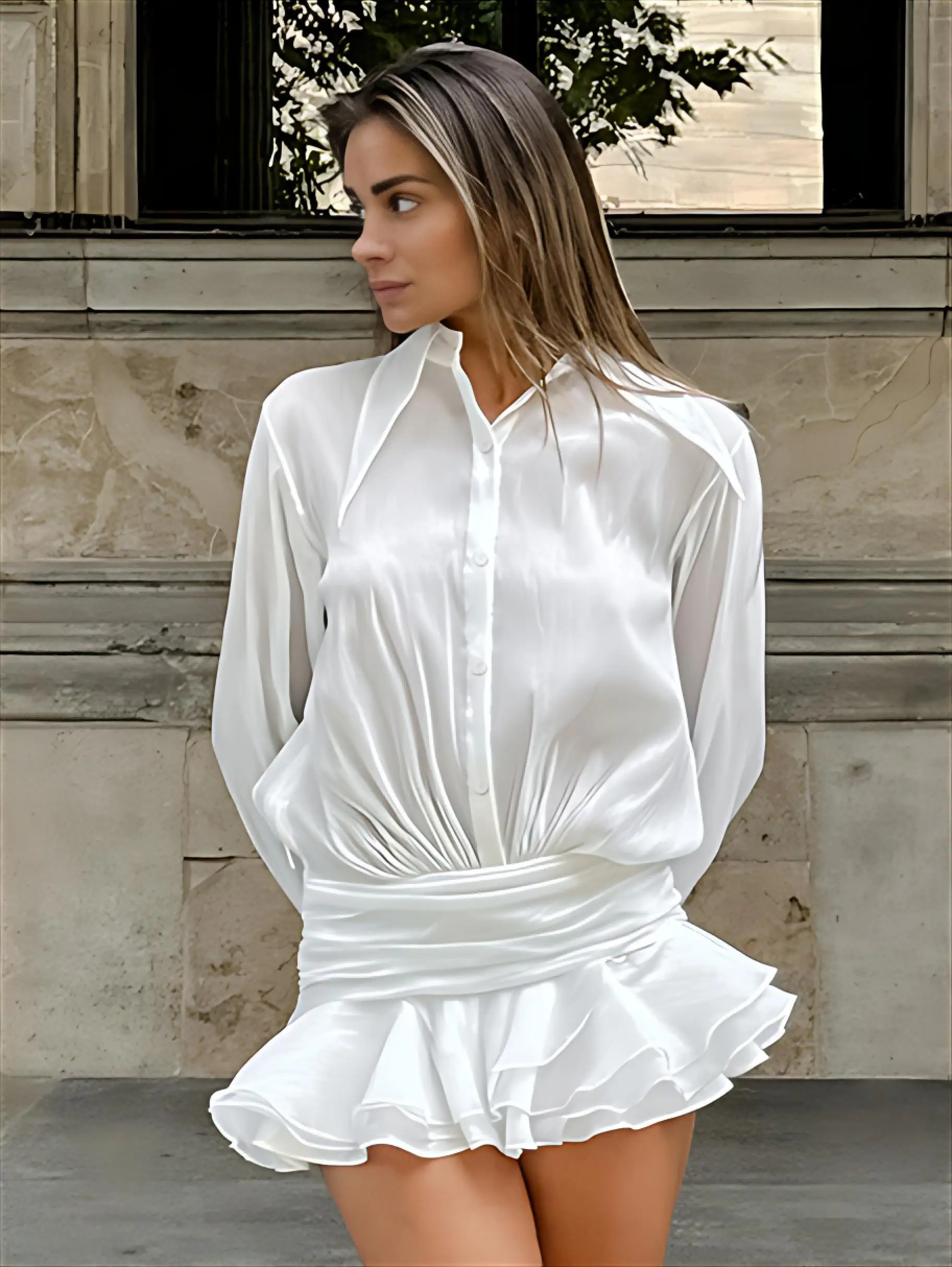 Vestidos femininos vestido de ano novo 2025 tule babados em camadas fora do ombro queimado baile de formatura evento exclusivo fada artística sexy