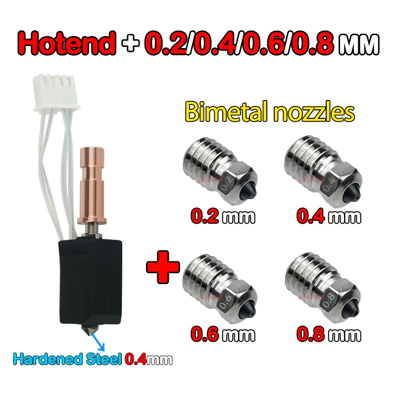 Für Anycubic Kobra S1 Hotend Keramikdüse Kobra S1 Combo Kopf S1C 3D-Drucker 24 V 48 W Schnelle Erwärmung 320 ℃ Zubehör für 3D-Drucker