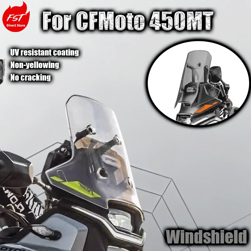 

For CFMoto 450MT windshield modification including 450MT transparent windshield heightening and chest protection accessories
