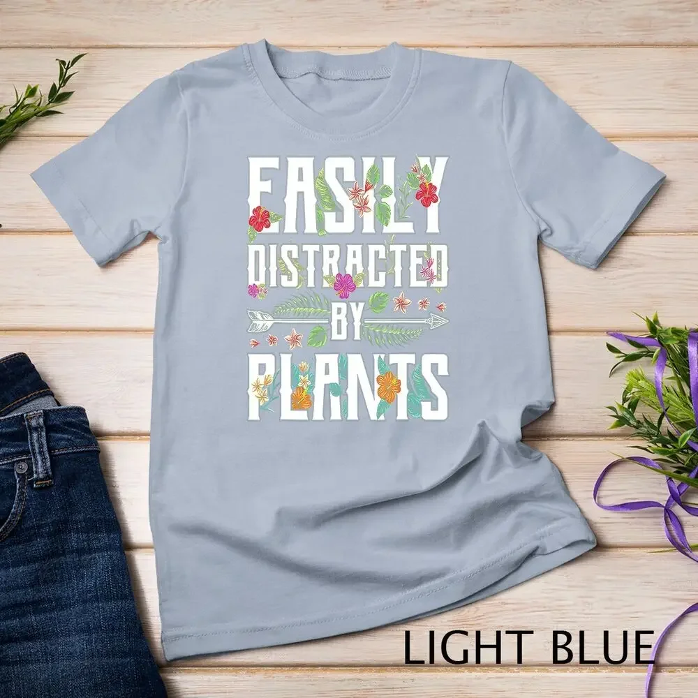 Easily Distracted By Plants Gardener Gardening Garden Flower Unisex T-shirt image 6