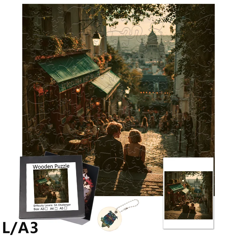 Square wooden puzzle DIY educational toy for children enhances children's hands-on skills and is a great interactive game for