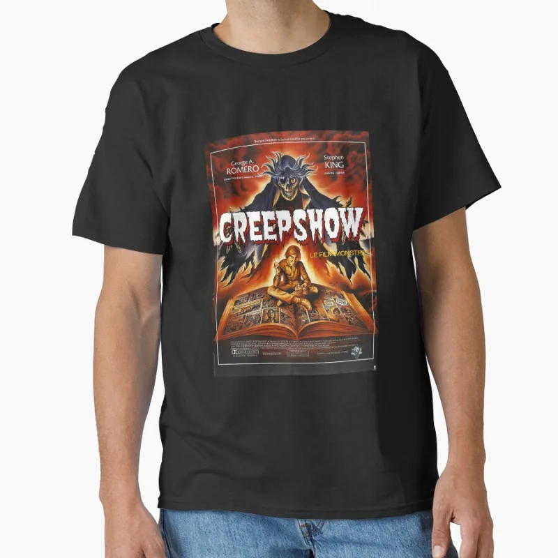 

Lover Gift Creepshow 80s vintage B movie retro tv shows Horror zombies Scary halloween Scream T-shirt Large size Tops