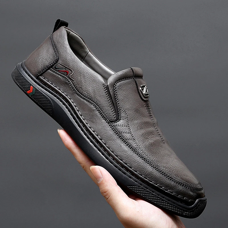 

High Quality Men Genuine Leather Casual Shoes Breathable Loafers Men Sneakers Male Comfortable Flat Footwear Sneakers Men Shoes