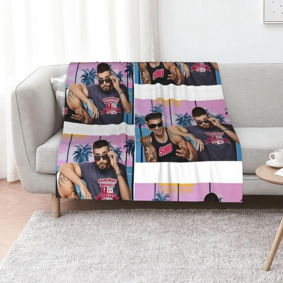 Vinny, Pauly D, & SHU 2 Throw Blanket Stylish Decor Blanket Gift for Friends Roommate