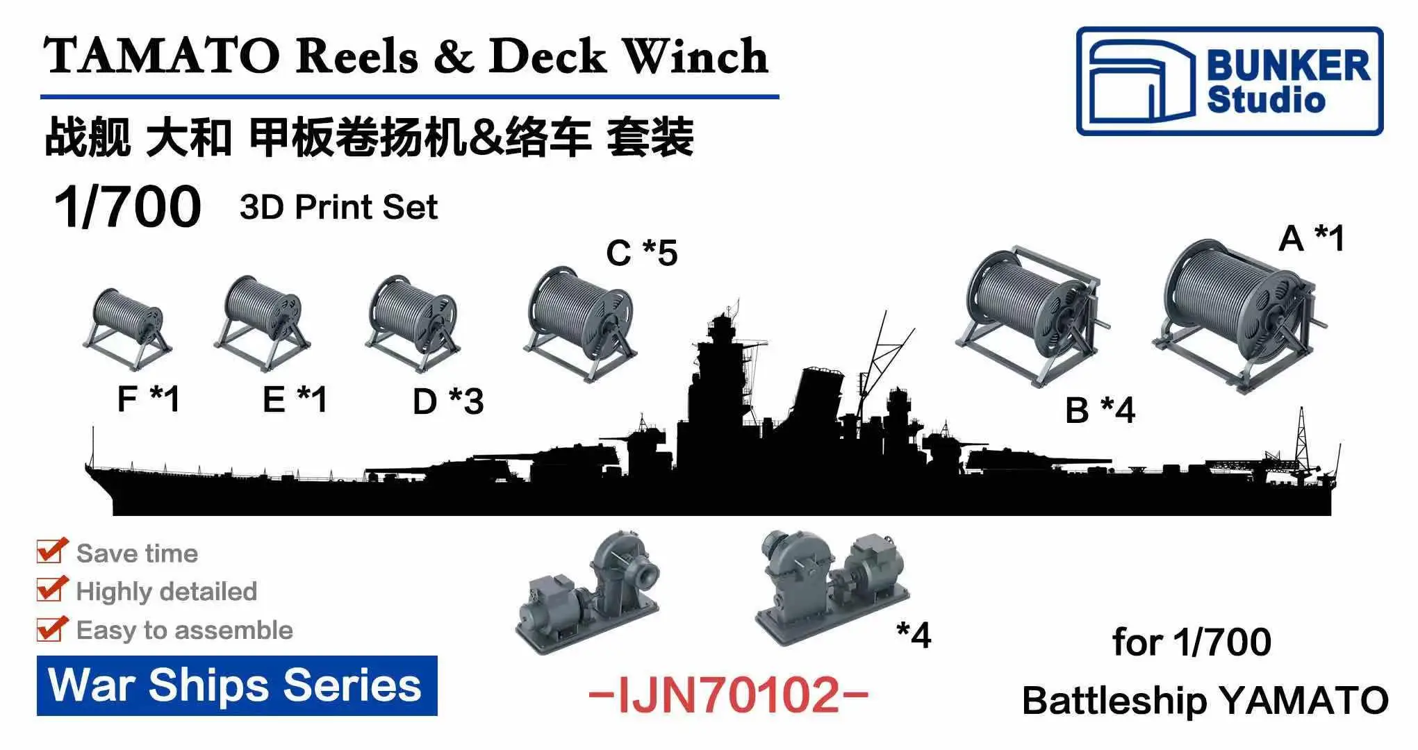 

Бункерная Лебедка для тамато IJN70102 1/700