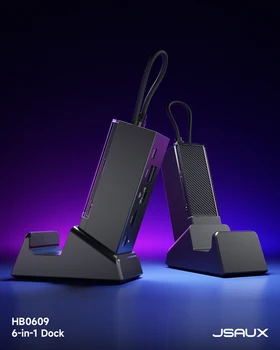 USB C 6-in-1 Docking Station for ROG Ally X, ROG Ally X Dock with HDMI 4K@120Hz,Gigabit Ethernet,PD 100W Charging for ROG Ally X 2