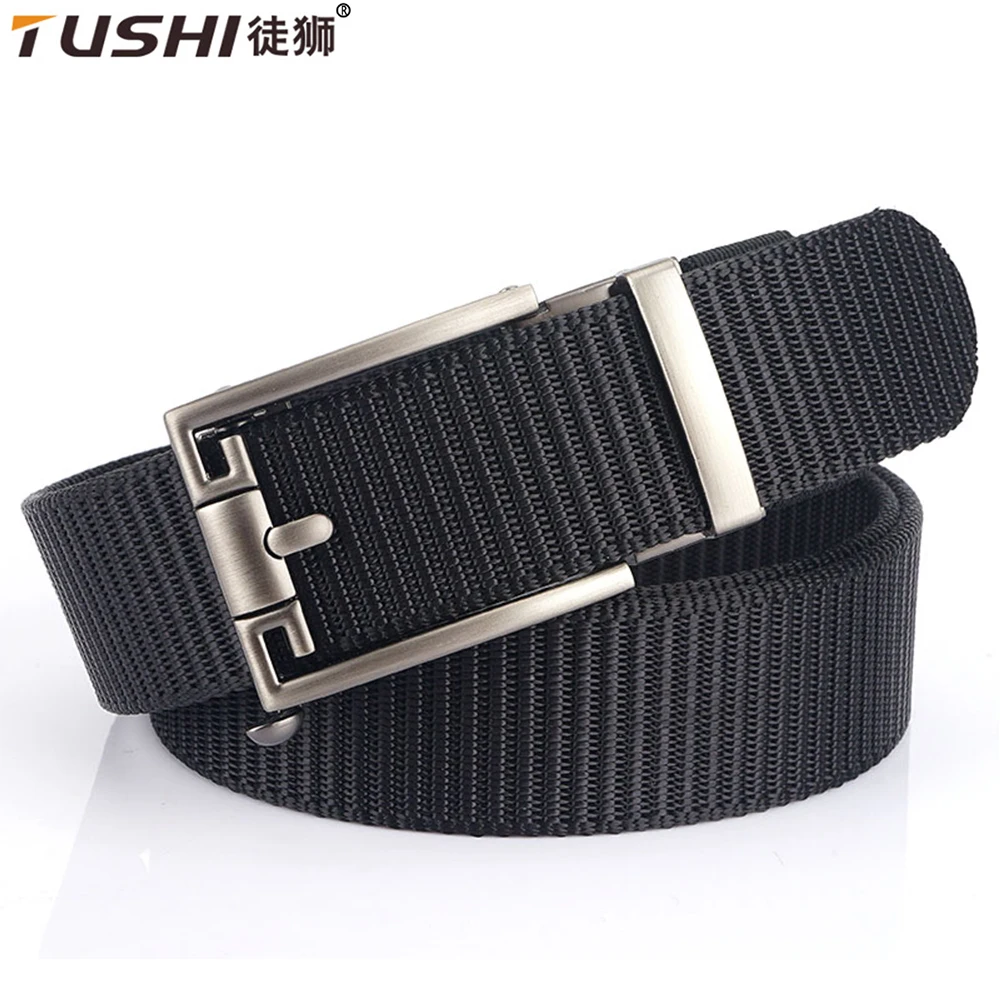 

TUSHI Genuine New Tactical Belt Quick Release Outdoor Military Belts Soft Real Nylon Sports Accessories Men And Women Black Belt