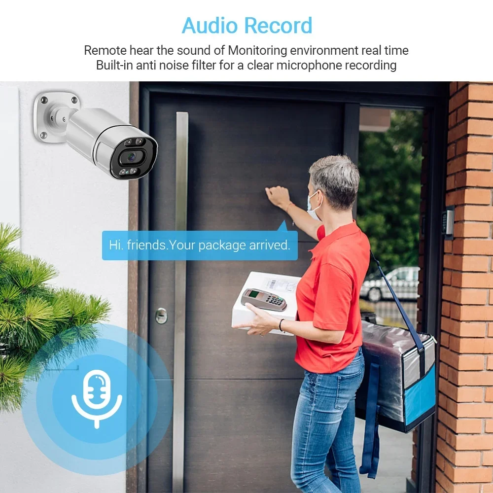 젠비전 16채널 4MP POE 불릿 IP 카메라 시스템 (실내 및 실외용, NVR 데이터 저장 옵션 포함)