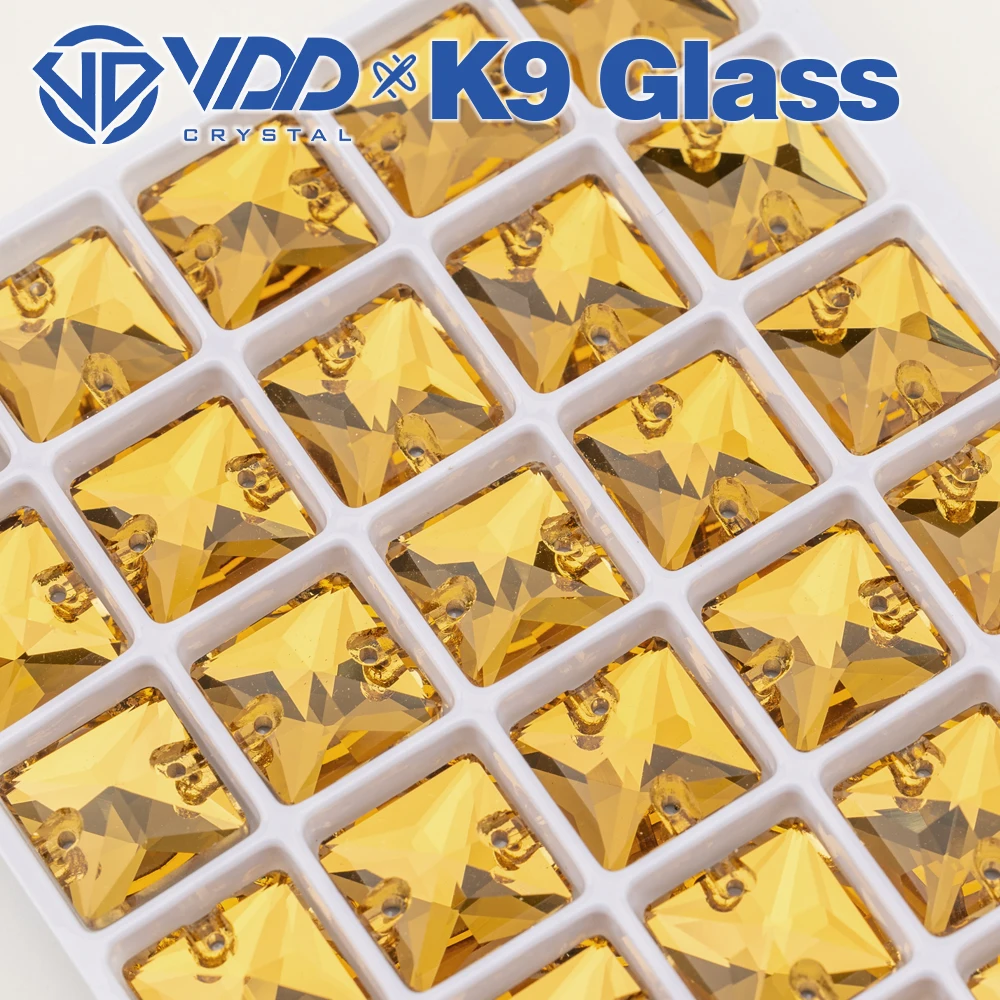 VDD Großhandel Quadratische Hochwertige K9-Glas-Applikationssteine, Kristall-Boxverpackte Flachboden-Nähsteine für Bekleidungsdekorationen – Detail 12