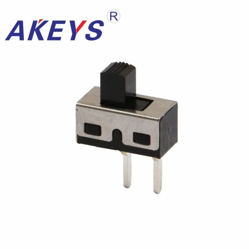 

10pcs SS-12D108 2T Single pole double throw handle heights can be customized verticle type slide switch pin spacing 2.0mm 2 pin