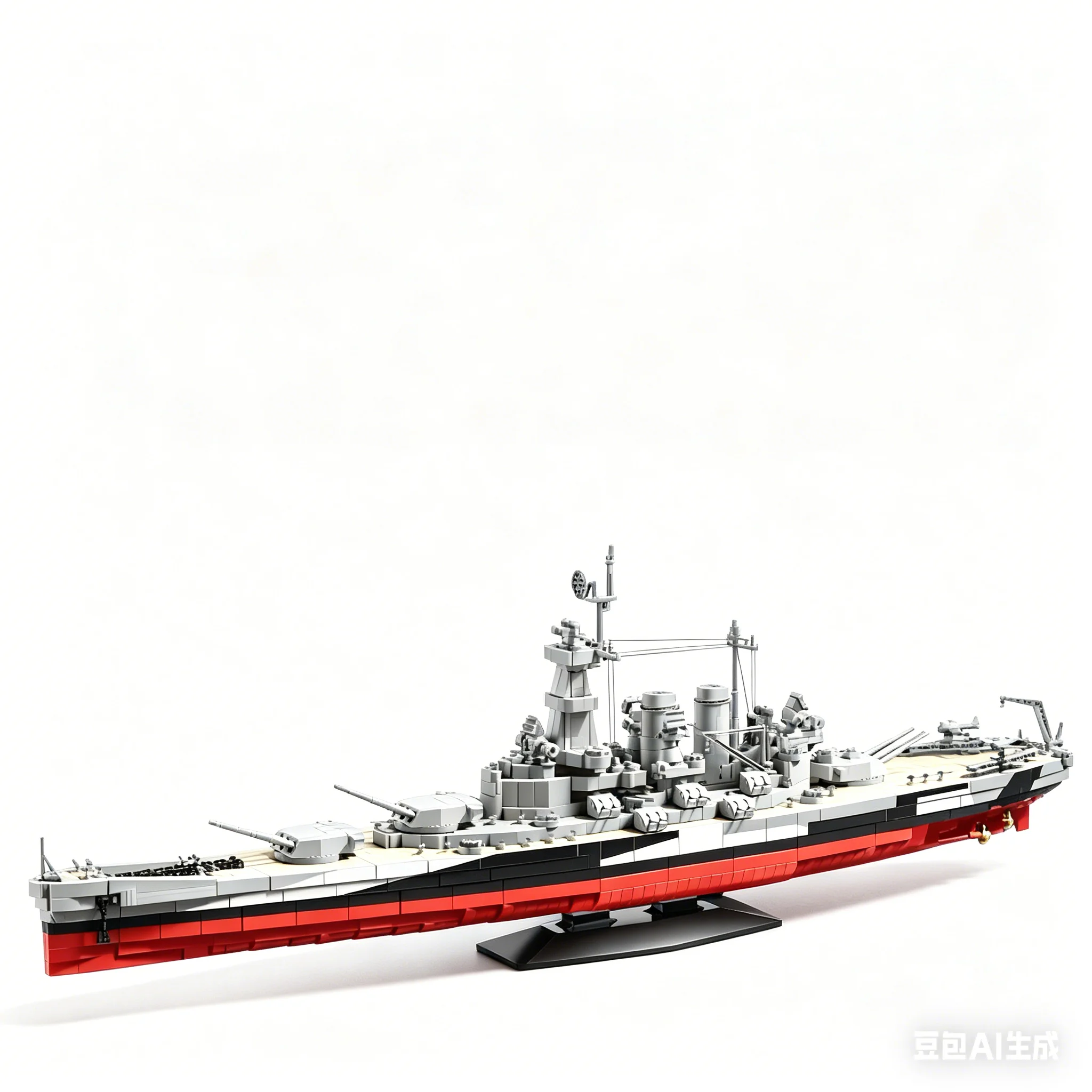 

USS North Carolina Battleship High Difficulty Military Building Blocks Assembly Model Toy for Adults Boys Desktop Decoration