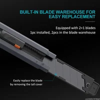 Jimihome 0.79inch Stretch Utility Knife Paper Cutters Carbon Steel Blades Pocket Knife with Safety Lock Handicraft Tool 6