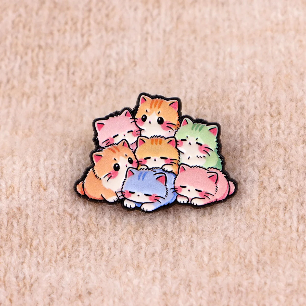 Cute Cats Enamel Pins Cartoon Otter Crow Mouse Brooches Badges for Backpacks Collection Gifts Cosplay Accessories Animal Jewelry