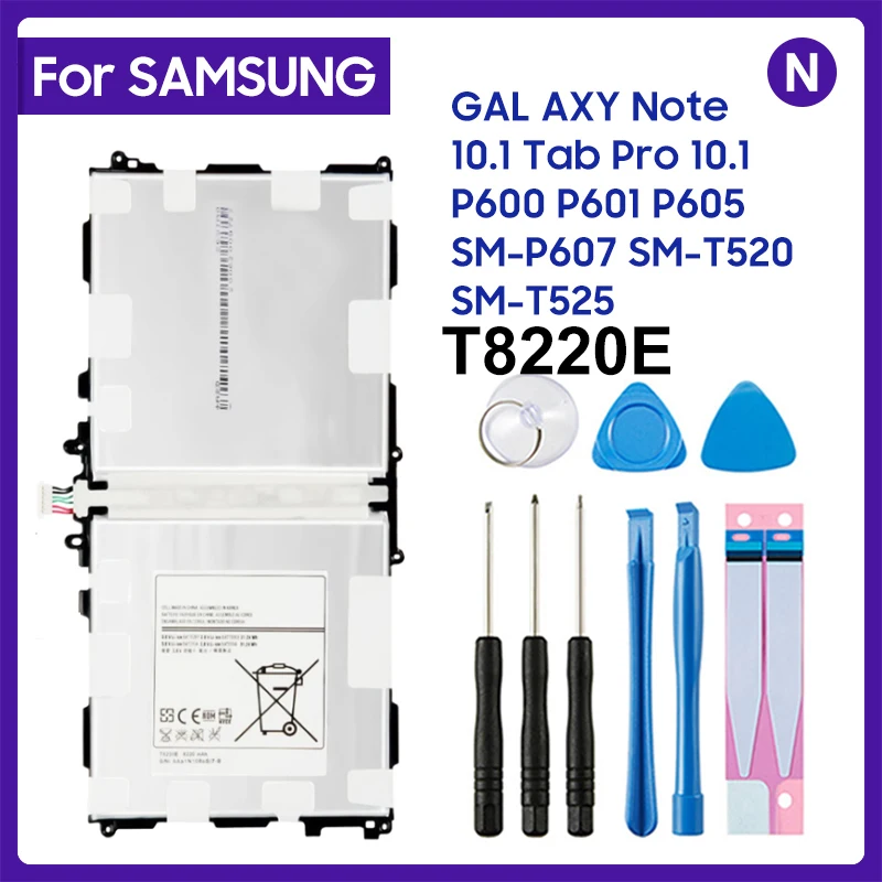 T8220C T8220E Battery For Samsung GALAXY Note 10.1 Tab Pro P600 P601 P605 P607 SM-T520 SM-T525 Tablet Batteries 8220mAh