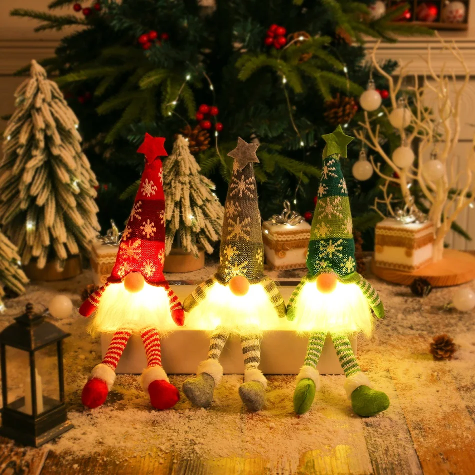 عيد الميلاد جنوم دمية مجهولي الهوية ضوء الليل عيد ميلاد سعيد زينة للمنزل عطلة زخرفة هدية عيد الميلاد نافيداد السنة الجديدة #3