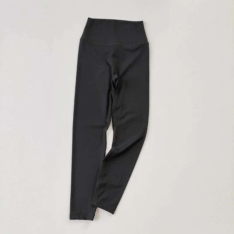 Yoga-Hosen ohne Peinlichkeit und Nacktheit, Damen-Leggings mit hoher Taille und Bauchkontrolle, eng anliegende, nahtlose Fitness-Leggings – Detail 5