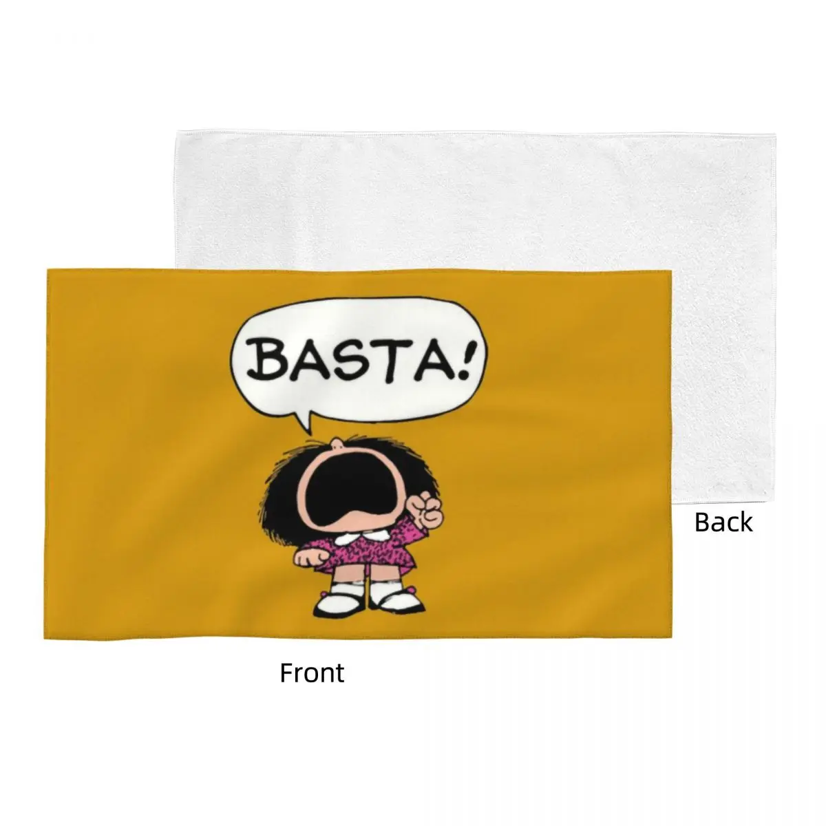 Customized Mafalda Basta Bathroom Shower Sports Yoga Towel 100% Coton Face Towels