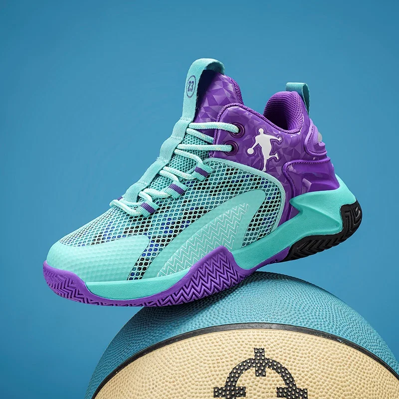 

Children‘s Basketball Shoes Non-slip Breathable Basketball Training Sneakers Lace-up Boys Girls Basketball Boots Athletic Shoes