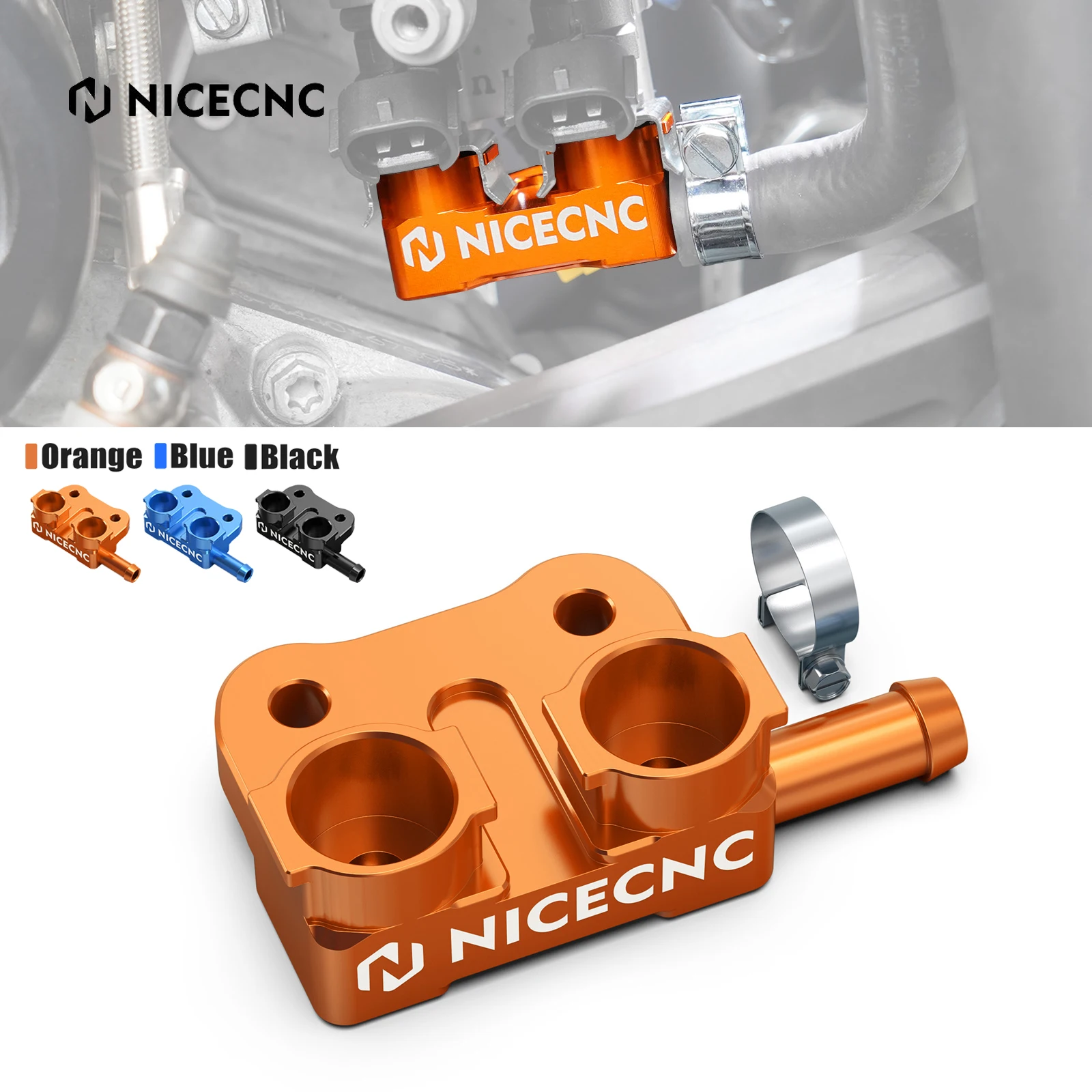 

For KTM EXC 300 EXC 250 EXC 150 XCW 300 2024-2025 SX 125 SX 250 XC 300 2023-2024 TBI High Flow Fuel Rail Connector For Husqvarna