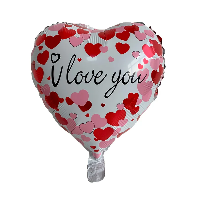 7pcs 18 Inch I LOVE You Heart Balloons Wedding Valentine's Day Decorations Marriage Propose Globos Wedding Balloon