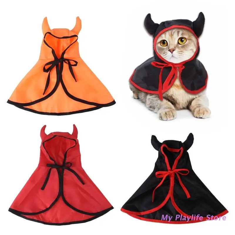 Halloween Pet Costume Funny Vampire Cloth Party Cosplay Dress Cosplay Supplies Black Red Vampire Party Costume Dog Accessories