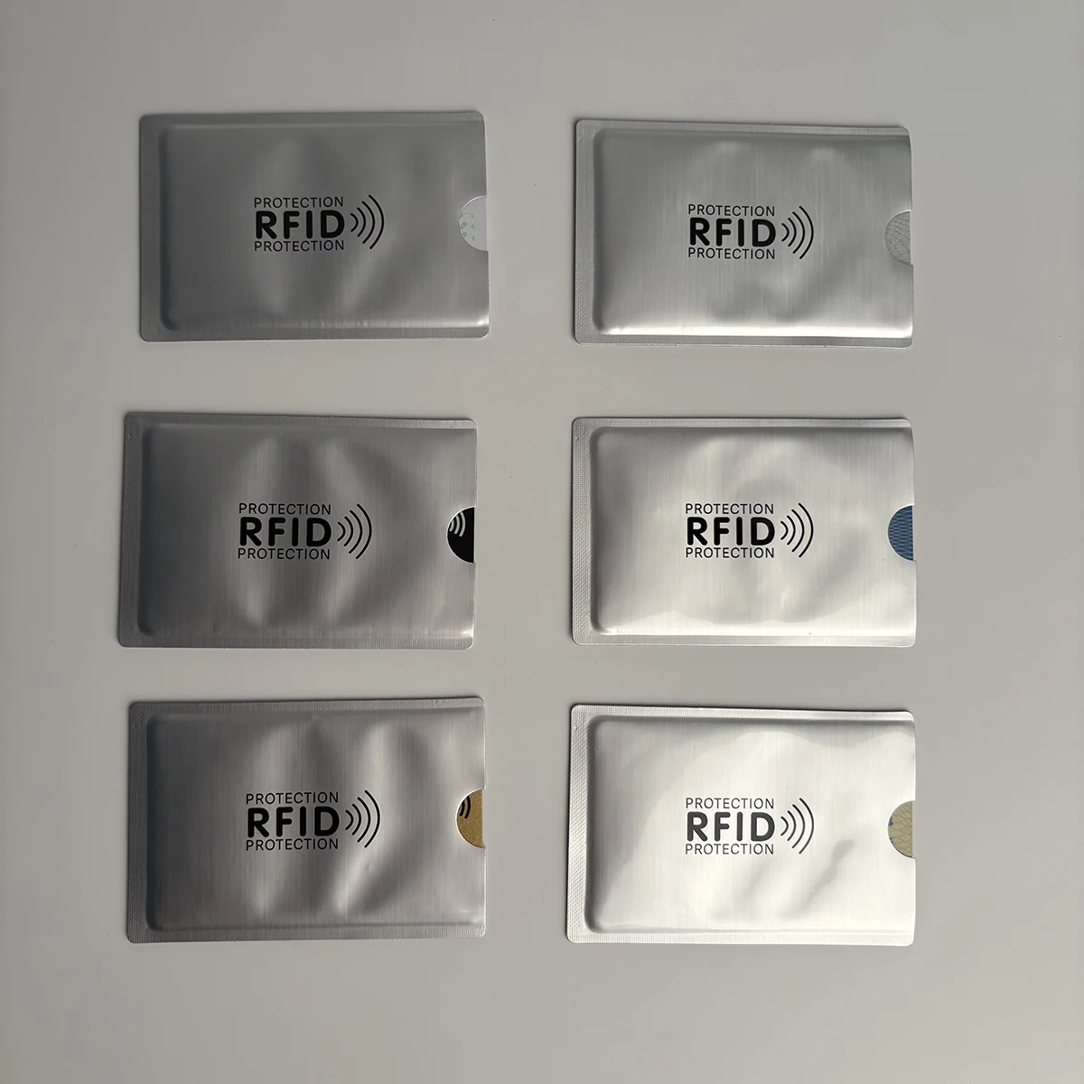 5 шт. рукава для блокирующих RFID-карт — защита от кражи, экранирование NFC, защита для удостоверений личности и кредитной карты с геометрическим дизайном