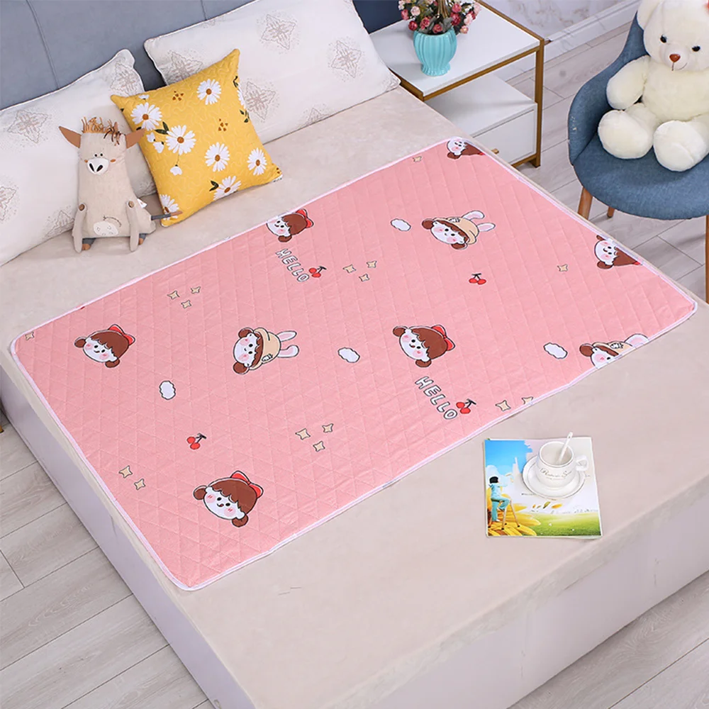 Waterproof Washable Mattress Urine Mat for Baby Toddlers Cute Cartoon Bed Protector Diaper Bedding Urine Pads Cloth Breathable