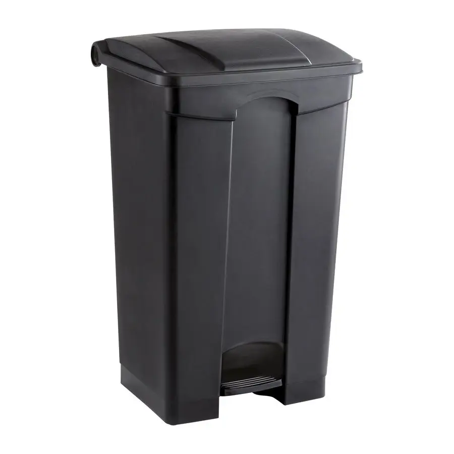

Step On Plastic Trash Can with Foot Pedal, 23 Gallon Garbage Can for Kitchen, Indoor or Outdoor Use, Hands Free, Black