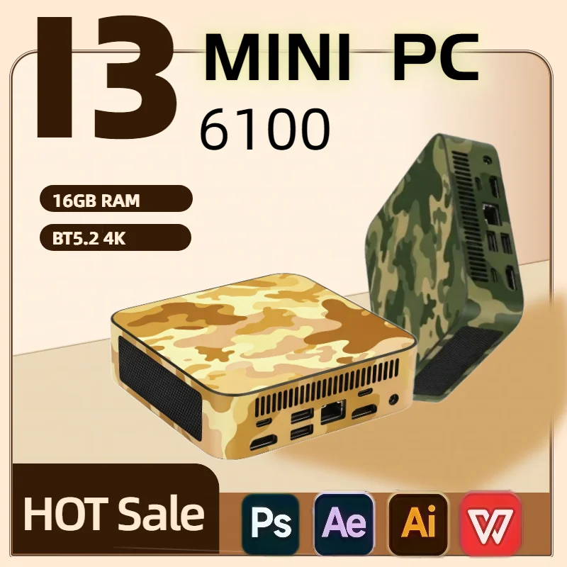New 2026 MINI PC  Core  i3 6100 16GB RAM 1TB 2TB SSD WIFI 6 BT5.2 4K HD Mini Gaming Office Study Pc