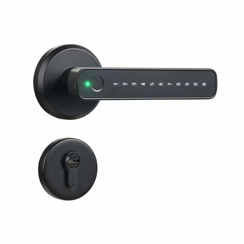 Tuya Fingerprint Smart Door Lock Password Electronic Lock Tuya APP Remote Unlock Entry Door Knobs Lock For Bedroom Home