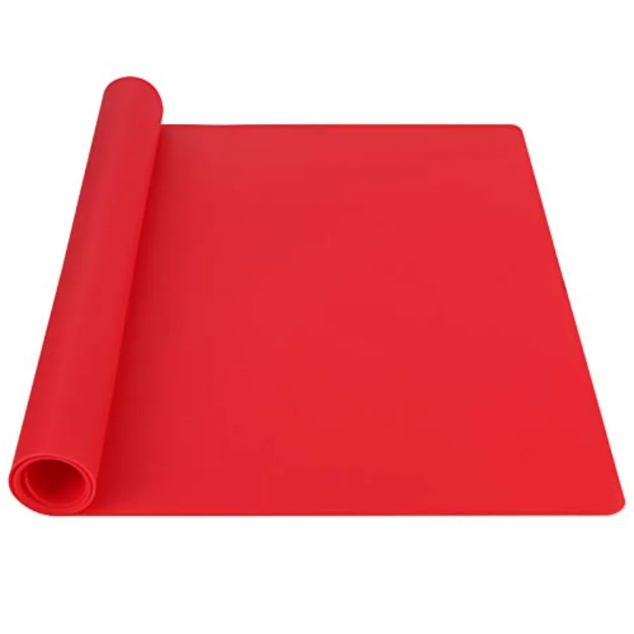 Extra Large Silicone Mat For Countertop, Multipurpose Nonstick Heat Resistant Mat 23.6" x 15.7" for Baking, Rolling Dough, Fond