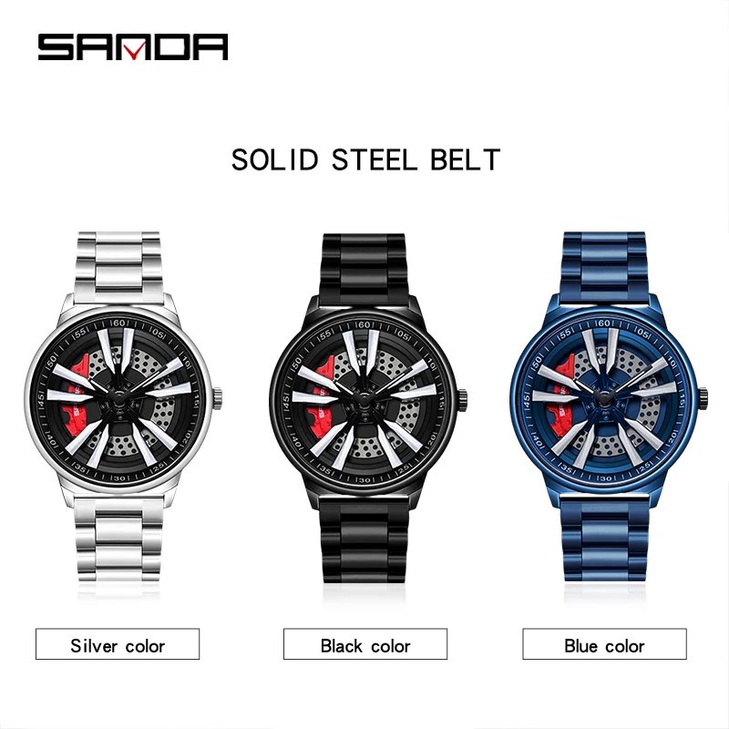 SANDA P1111 New Luxury Men\'s Watches Top Brand Fashion Steel Business Quartz Watch Waterproof Wristwatch Clock Relogio Masculino