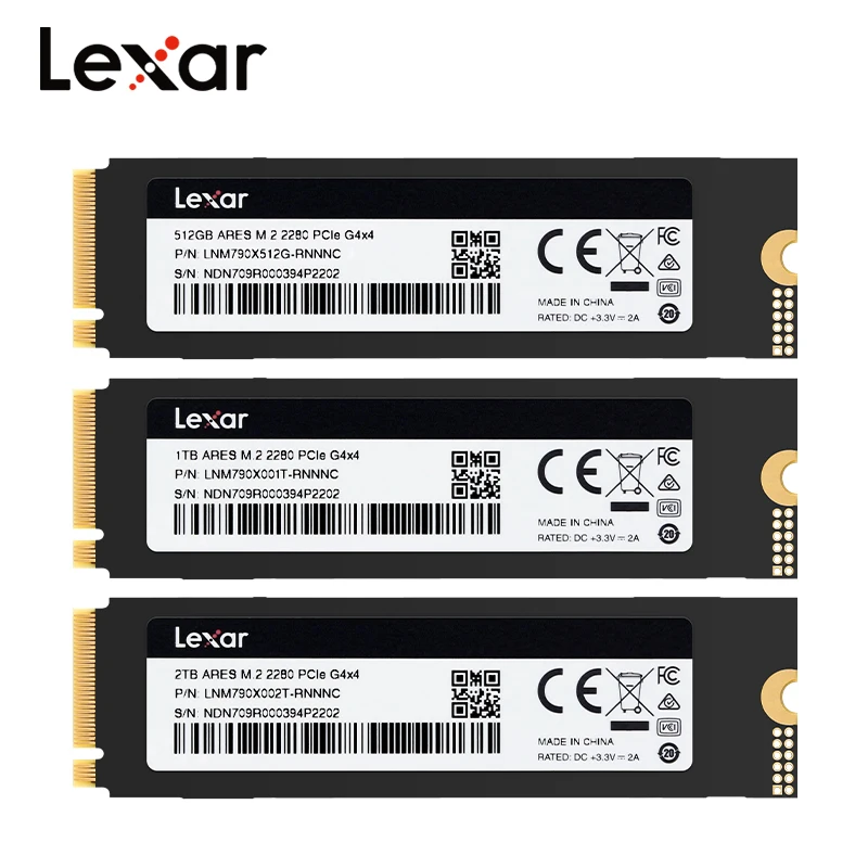 Lexar ARES PCIe 4.0 M.2 2280 NVMe SSD Hard Drive 8TB 4TB 2TB 1TB