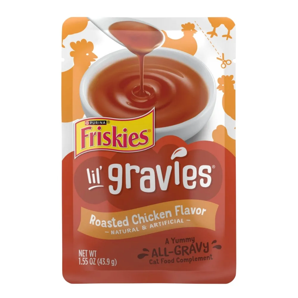 

Purina Lil Gravies Roasted Chicken Flavor Gravy, Wet Cat Food, 1.1 oz. Pouch, 16 Count