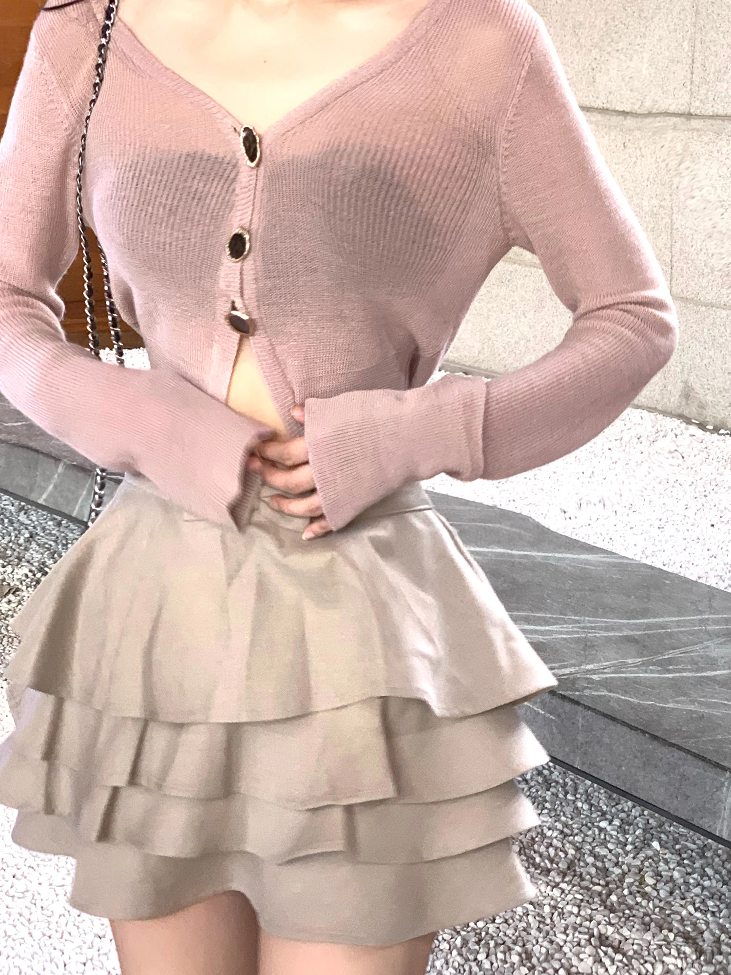 

Юбка из льняной ткани цвета баттеркрем с высокой талией, бантом и оборками, короткая, для повседневной носки, для молодых женщин