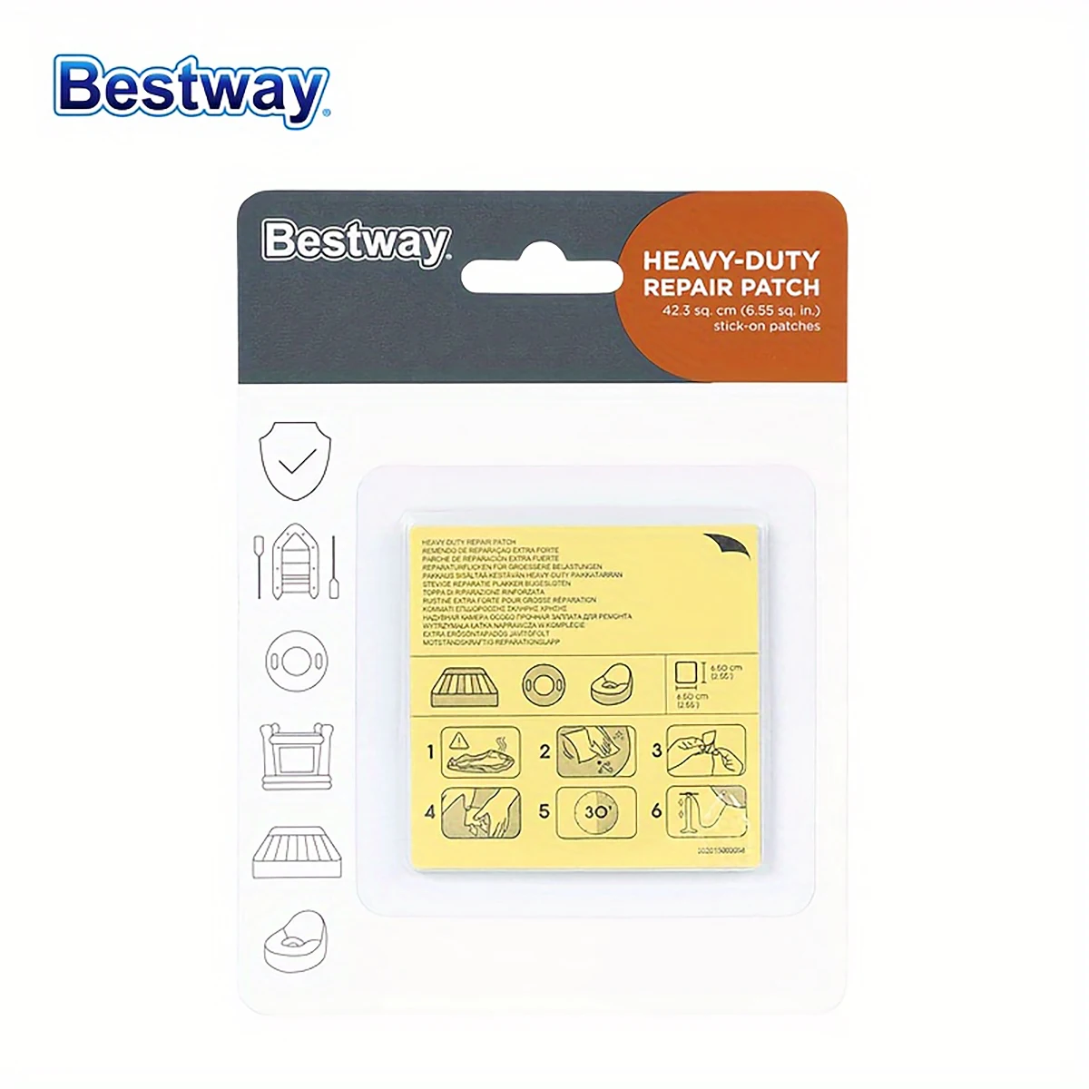 Bestway62068 10-częściowy podwodny łatka samoprzylepny, zestaw naprawczy na basen, łatka do przebicia basenu